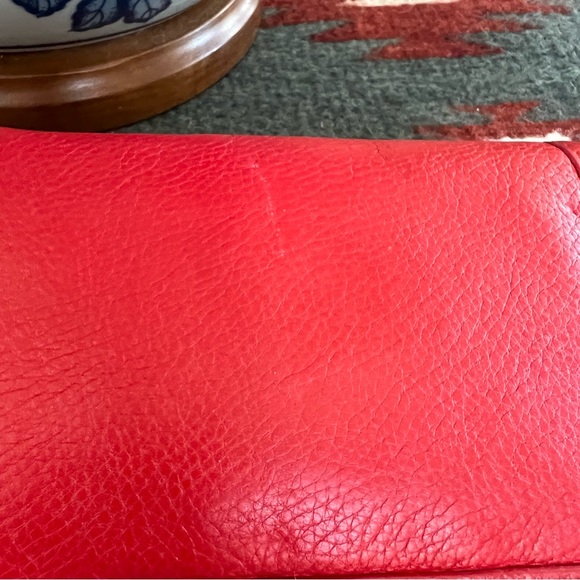 Tory Burch Amanda Red Leather Zip Continental Wallet $275 - Picture 7 of 12